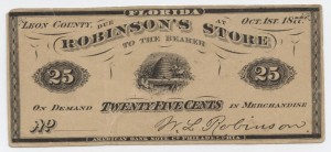 1877 .25 Cent Scrip Unique!