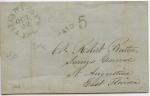 1848 Tallahassee .05 Paid Postage