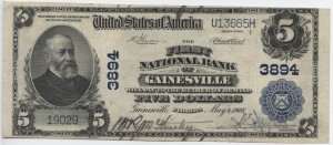 1902 Plain Back $5 Note Charter #3894