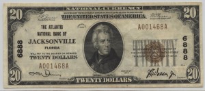 1929 Type 1 $20 Note Charter #6888