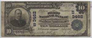 1902 Plain Back $10 Note Charter #3462