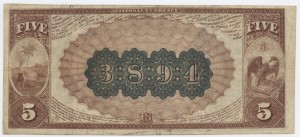 1882 Brown Back $5 Note Charter #3894