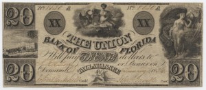 1836 $20 A Plate Note