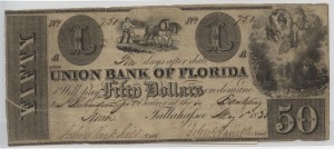 1836 $50 A Plate Note
