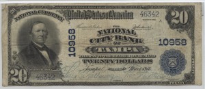 1902 Plain Back $20 Note Charter #10958