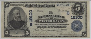 1902 Plain Back $5 Note Charter #12100