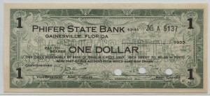 1933 Phifer State Bank $1