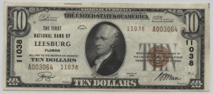 1929 Type 2 $10 Note Charter #11038