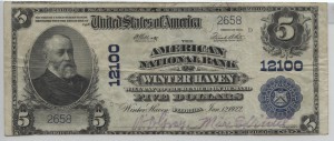 1902 Plain Back $5 Note D. Gray, Cash. & Max E. Viertel, Pres. Charter #12100