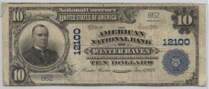 1902 Plain Back $10 Note Charter #12100