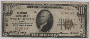 1929 Type 1 $10 Note Charter #12100