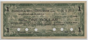 1933 Farmers & Merchants Bank $1