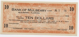 1933 Bank of Mulberry $10