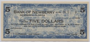 1933 Bank of Newberry $5
