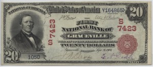 1902 Plain Back $20 Note Charter #7423
