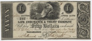 1841 $50 A Plate Note