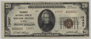1929 Type 2 $20 Note Charter #13437