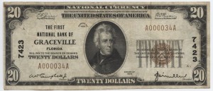 1929 Type 1 $20 Note Charter #7423