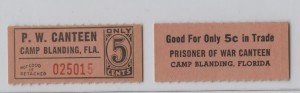 Prisoner of War 5 Cent Canteen Credit (Front and Back)