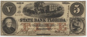 1860 $5 B Plate Note