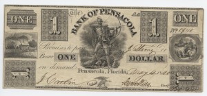 1840 $1 AA Plate Note