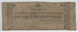 1837 Sailboat 6 1/4 Cent Note