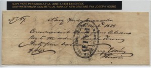 1838 Navy Yard $44 Check