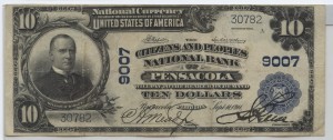 1902 Plain Back $10 Note Charter #9007