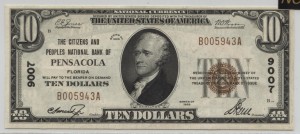 1929 Type 1 $10 Note Charter #9007