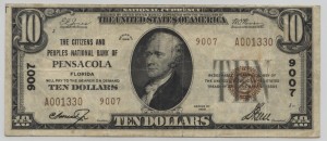 1929 Type 2 $10 Note Charter #9007