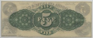 18__ $5 3rd Type Unissued Note Green Back