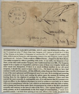 1839 Pensacola U.S. Sailor's Letter