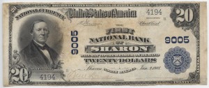 1902/1908 Plain Back $20 CH# 9005