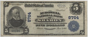 1902 Plain Back $5 CH# 8764