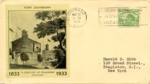 Fort Dearborn A Century of Progress 1833-1933 Postcard 