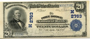 The Fort Dodge National Bank. 1902 Plain Back $20 Note Charter #2763M