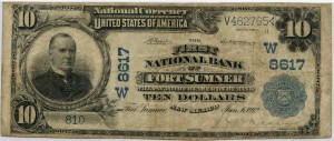 The First National Bank of Fort Sumner. 1902 Plain Back $10 Note Charter #8617